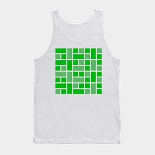 Green Monochromatic Rectangles Tank Top